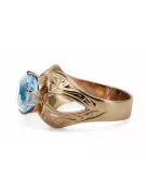 Aquamarine originální vinobraní 14k produkt s růžovým zlatým prstenem klasický vinobraní VRC135r